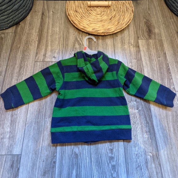 [KIDS 2/$30] NWT Baby Boy (24M) - GREENDOG Striped Zip-Up Hoodie - Picture 3 of 6